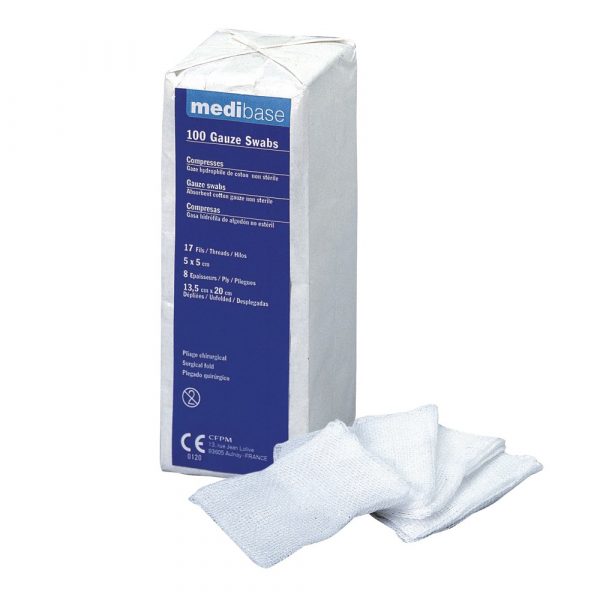 COMPRESSES NON TISSEES MEDIBASE (1000) 5 X 5CM 4 PLIS